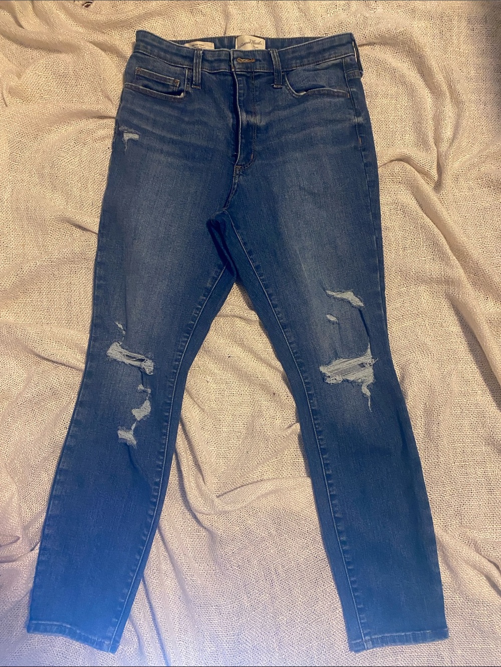 Universal Thread Dark Blue Distressed Skinny Jeans